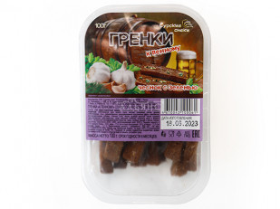 САМУРАЙ соломка с перцем ЧИЛИ (из дикого лосося) 500 гр: Сурские гренки Чеснок с зеленью (100 гр)