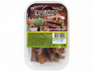 Кальмар палочки х/к: Сурские гренки Холодец с горчицей (100 гр)